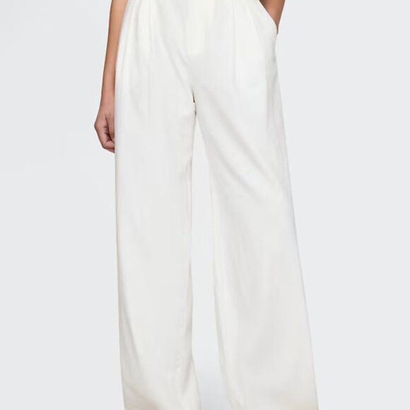 365 High Rise Linen-Blend Trousers | New Off White | Size 4 | NWT | GAP - Picture 2 of 6